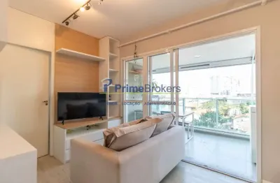 Apartamento, 38m² - 1 dormitório, 1 suíte, 1 vaga, mobiliado - brooklin