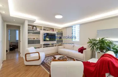 Apartamento, 125m² - 3 dormitórios, 2 suítes, 2 vagas, varanda integrada - brooklin