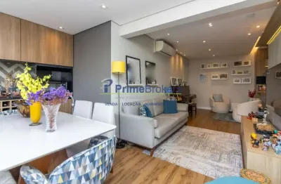 Apartamento, 71m² - 2 dormitórios, 1 suíte, 2 vagas, varanda gourmet integrada - saúde