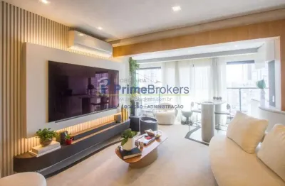 Apartamento, 84m² - 2 dormitórios, 1 suíte, 1 vaga, living integrado - brooklin
