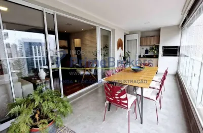 Apartamento á venda em brooklin com 3 quartos, sendo 3 suítes, 134m²- varanda - 2 vagas - são paulo