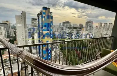 Studio com 34m² de área útil- 1 quarto- varanda- 1 vaga. cerqueira cesar - são paulo