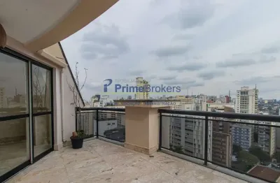 Cobertura, 168m² - 2 dormitórios, 2 suítes, 3 vagas, vista panorâmica e lareira - higienópolis