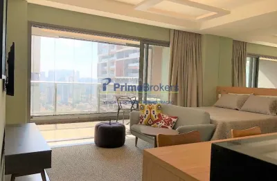 Apartamento mobiliado com 1 quarto e 1 vaga de 43 m² no habitarte brooklin