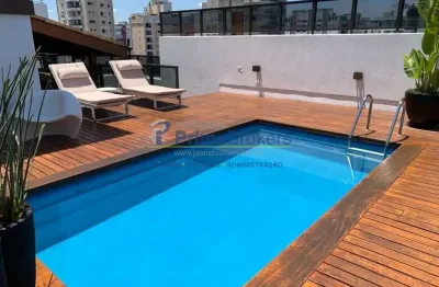 Cobertura com 364a.u  porteira fechada - vista 360 -  varanda - moema - são paulo