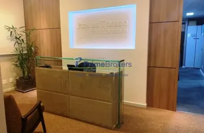 Conjunto  comercial de 110m - 4 vagas -  mobiliado com arquivo móvel e materi