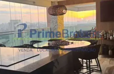 Apartamento mobiliado com varanda gourmet, 3 quartos, sendo 1 suíte e 3 vagas de 133 m² - mooca