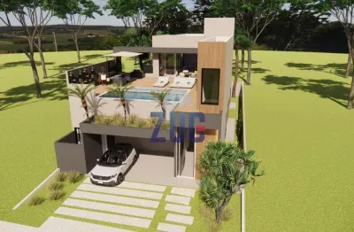 Sobrado à venda em paulínia, parque brasil 500, com 3 suítes, com 271.22 m², residencial santorini