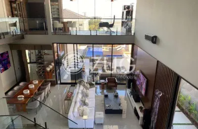Sobrado à venda em campinas, loteamento mont blanc residence, com 4 suítes, com 490 m²