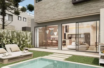 Casa em condomínio fechado com 3 quartos à venda na rua amadeu assad yassim, bacacheri, curitiba, 211 m2 por r$ 1.697.587