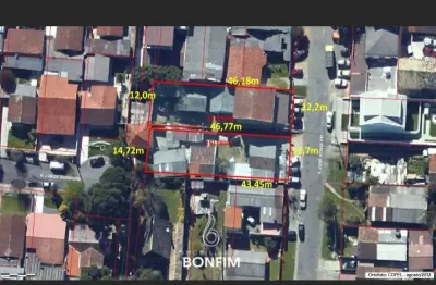 Terreno à venda na rua josé rossetim, 477, santo inácio, curitiba, 563 m2 por r$ 672.000