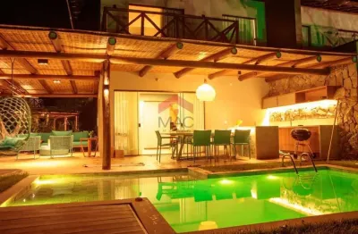 Casa em condomínio para venda em mata de são joão, praia do forte, 3 dormitórios, 3 suítes, 4 banheiros, 2 vagas