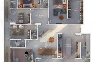 Apartamento com 4 quartos à venda na Tupi, Praia Grande 