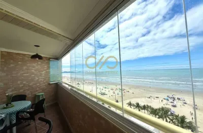 Apartamento frente mar porteira fechada - aviação - praia grande