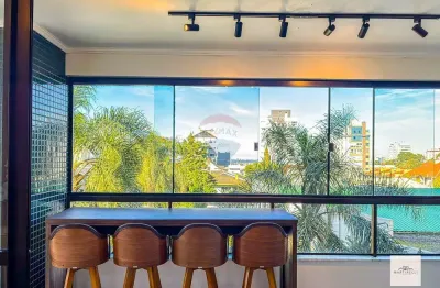 Apartamento clube semi-mobiliado em lourdes com 04 dormitórios - vista para a piscina - frente.