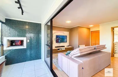 Apartamento clube semi-mobiliado em lourdes com 04 dormitórios - vista para a piscina - frente.