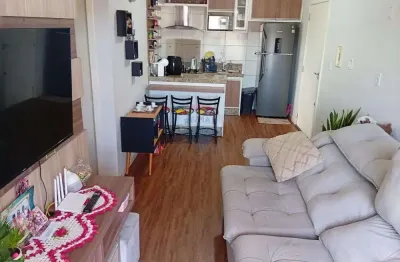 Apartamento semi mobiliado 02 dormitorios, 01 banheiro e 01 vaga - andar alto