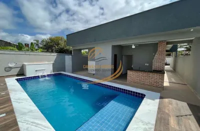 Lindíssima casa 50mts do mar com piscina grande 03 dormitórios em itanhaém!