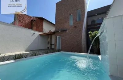 Casa sobreposta superior frente mar com piscina e churrasqueira em itanhaém!