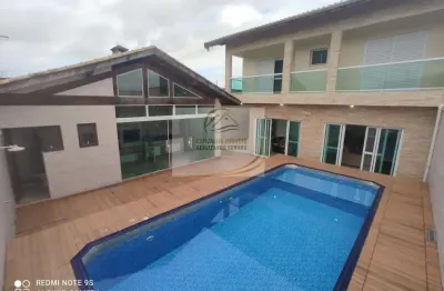 Maravilhoso sobrado 04 dorm/com piscina grande mobiliado para venda em itanhaém!