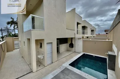 Sobrados em condomínio fechado com piscina privativa, 100mts do mar em itanhaém!!