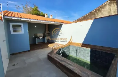 Casa geminada com 03 dorm lado praia piscina e churrasqueira em itanhaém!