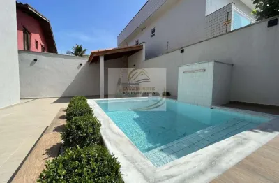 Casa sobreposta térrea frente mar com piscina e churrasqueira em itanhaém!