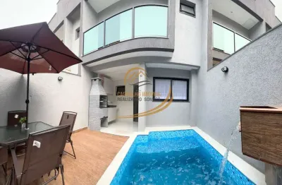 Super oportunidade!! sobrado em condomínio com piscina individual frente mar!!