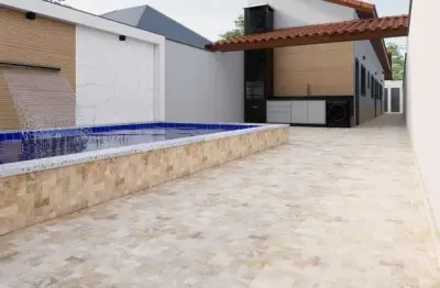 Casa lado praia fase de obras 03 dorm com piscina 400mts do mar em mongaguá!!