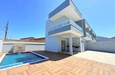 Sobrado alto padrão frente mar com piscina, 03 dorm para venda em itanhaém!