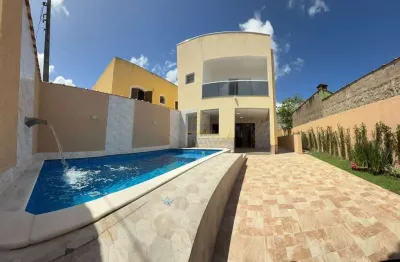 Sobrado lado praia 200m do mar com piscina 03 dorm para venda em itanhaém!