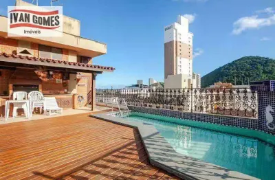 Cobertura com 4 dormitórios à venda, 232 m² por r$ 750.000,00 - enseada - guarujá/sp