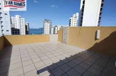 Cobertura com 3 dormitórios para alugar, 170 m² por r$ 5.400/mês - tombo - guarujá/sp