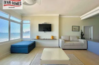 Apartamento com vista para o mar,  4 dormitórios para alugar, 165 m² por r$ 8.500/mês - pitangueiras - guarujá/sp