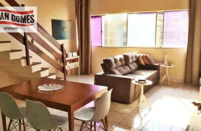 Apartamento duplex com 3 dormitórios à venda, 90 m² por r$ 480.000,00 - tombo - guarujá/sp