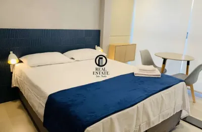 Apartamento studio para aluguel/locação 24m², totalmente mobiliado - consolação.