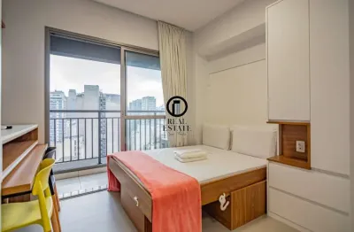 Apartamento studio totalmente mobiliado para locação, 24m², 1 dormitório - república
