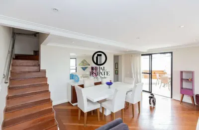 Cobertura duplex para venda - 202m², 5 dormitórios, sendo 3 suites, 3 vagas - santo amaro