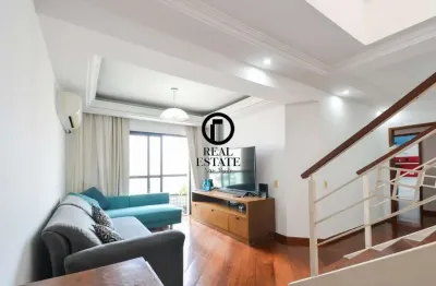 Cobertura duplex para venda - 214m², 3 dormitórios, sendo 1 suites, 4 vagas - bosque da saúde