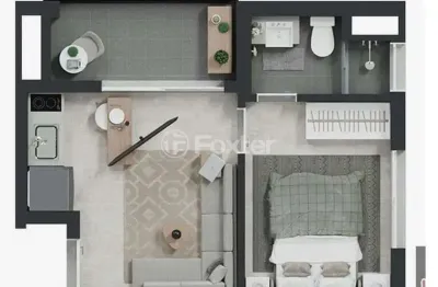 Kitnet / stúdio à venda na rua bianchi bertoldi, 130, pinheiros, são paulo, 25 m2 por r$ 600.000