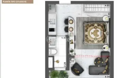 Kitnet / stúdio à venda na rua ministro gabriel de rezende passos, 591, moema, são paulo, 29 m2 por r$ 980.000