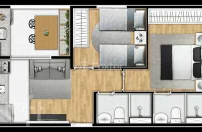 Apartamento com 2 quartos à venda na avenida rotary, 1520, vila das bandeiras, guarulhos, 44 m2 por r$ 355.000