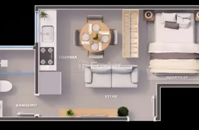 Apartamento com 1 quarto à venda na rua tiúba, 391, vila carrão, são paulo, 30 m2 por r$ 230.000