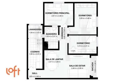 Apartamento com 3 quartos à venda na avenida marginal esquerda anchieta, 3609, vila arapuã, são paulo, 61 m2 por r$ 289.000