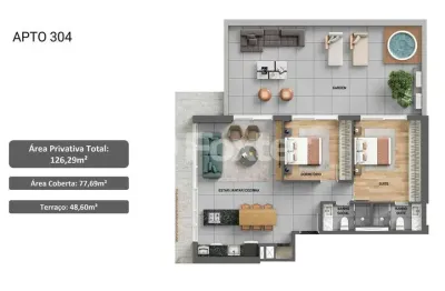 Apartamento com 2 quartos à venda na avenida lavras, 213, petrópolis, porto alegre, 126 m2 por r$ 1.369.000