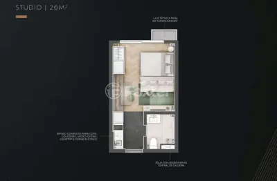 Kitnet / stúdio à venda na avenida joão wallig, 100, passo da areia, porto alegre, 26 m2 por r$ 350.000