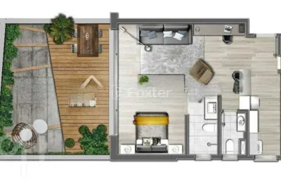 Apartamento com 1 quarto à venda na alameda emílio de menezes, 111, três figueiras, porto alegre, 53 m2 por r$ 781.932