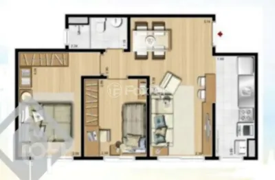 Apartamento com 2 quartos à venda na rua tenente ary tarrago, 1640, jardim itu sabará, porto alegre, 48 m2 por r$ 285.000