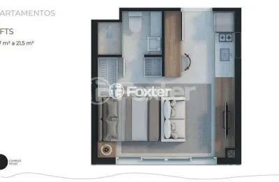 Apartamento com 1 quarto à venda na rua almirante tamandaré, 150, floresta, porto alegre, 21 m2 por r$ 350.000
