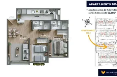 Apartamento com 2 quartos à venda na avenida primeiro de maio, 1700, várzea grande 1º de maio, gramado, 60 m2 por r$ 670.650
